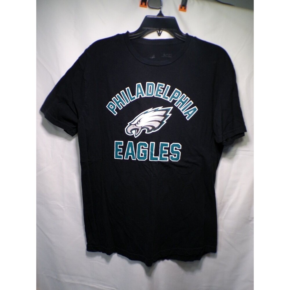 Gildan Philadelphia Eagles T Shirt Men's Large Black NFL Graphic Crew Neck